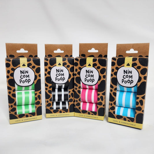 240 Dog Poop Bags (stripes pack)