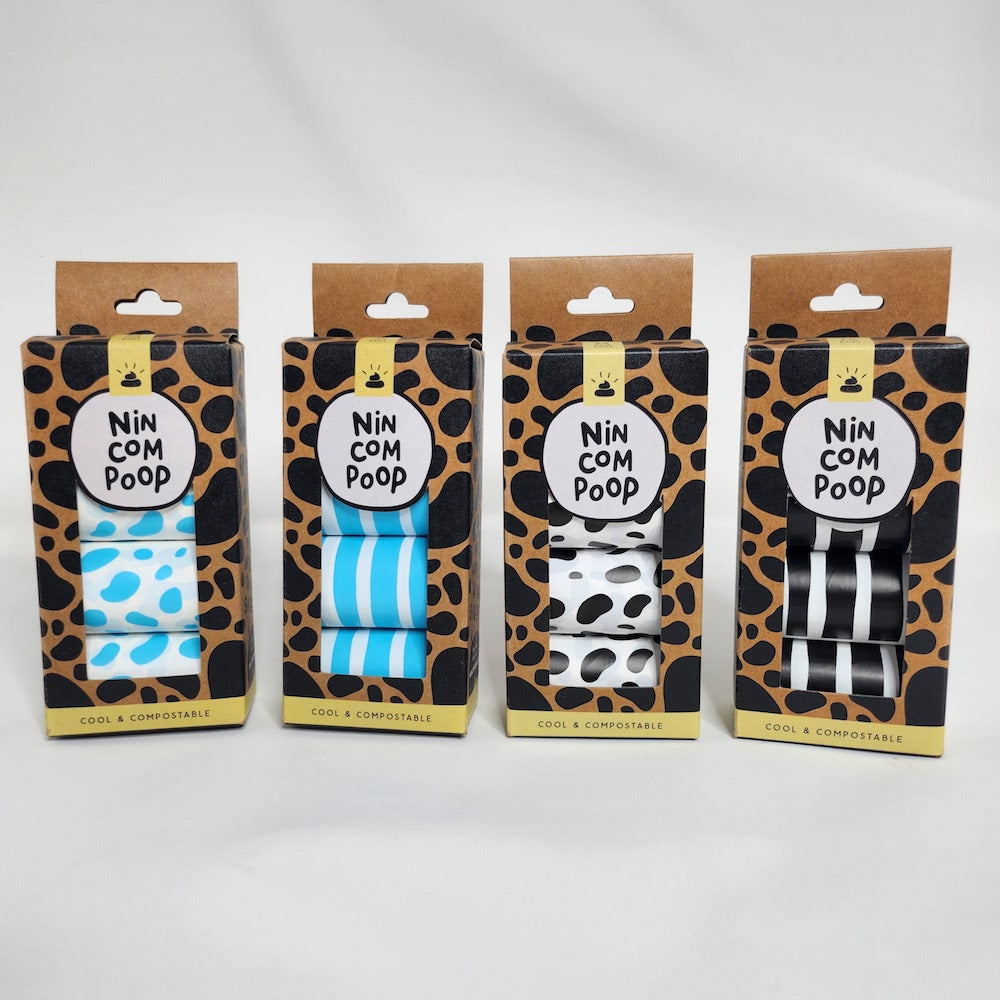 240 Dog Poop Bags (Blue & Black Pack)