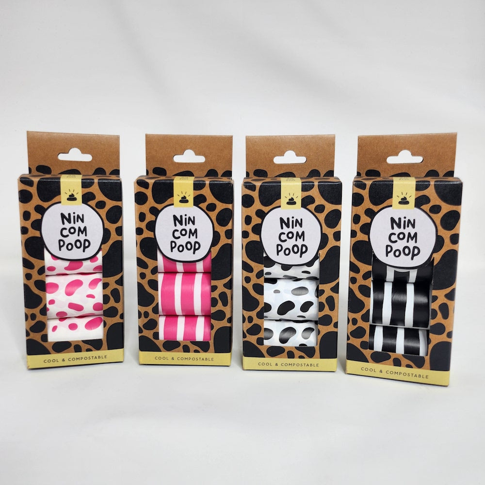 240 Dog Poop Bags (Pink & Black pack)